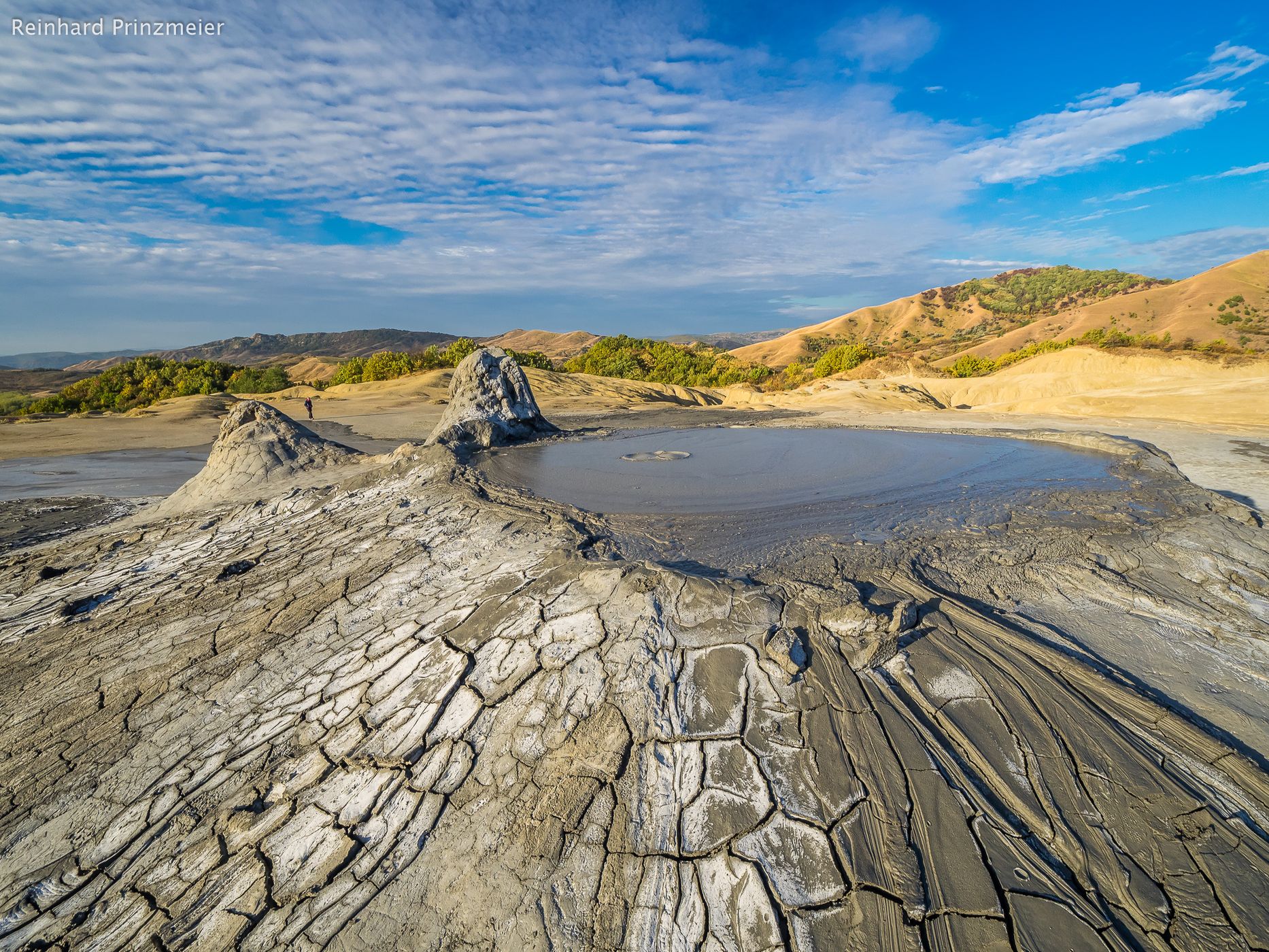 Mud volcanoes in Paclele Mari, Romania
