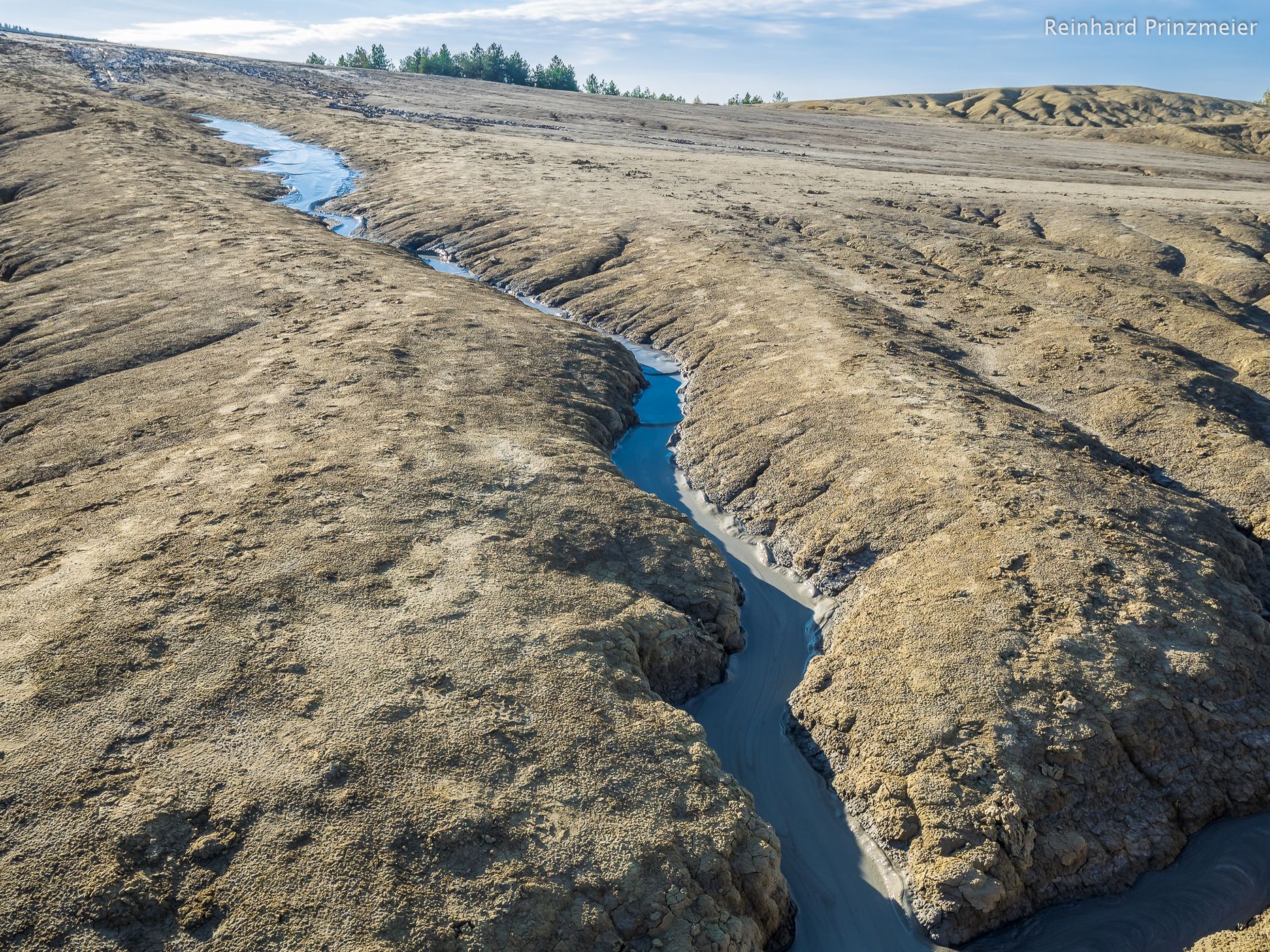 Mud volcanoes in Paclele Mari, Romania