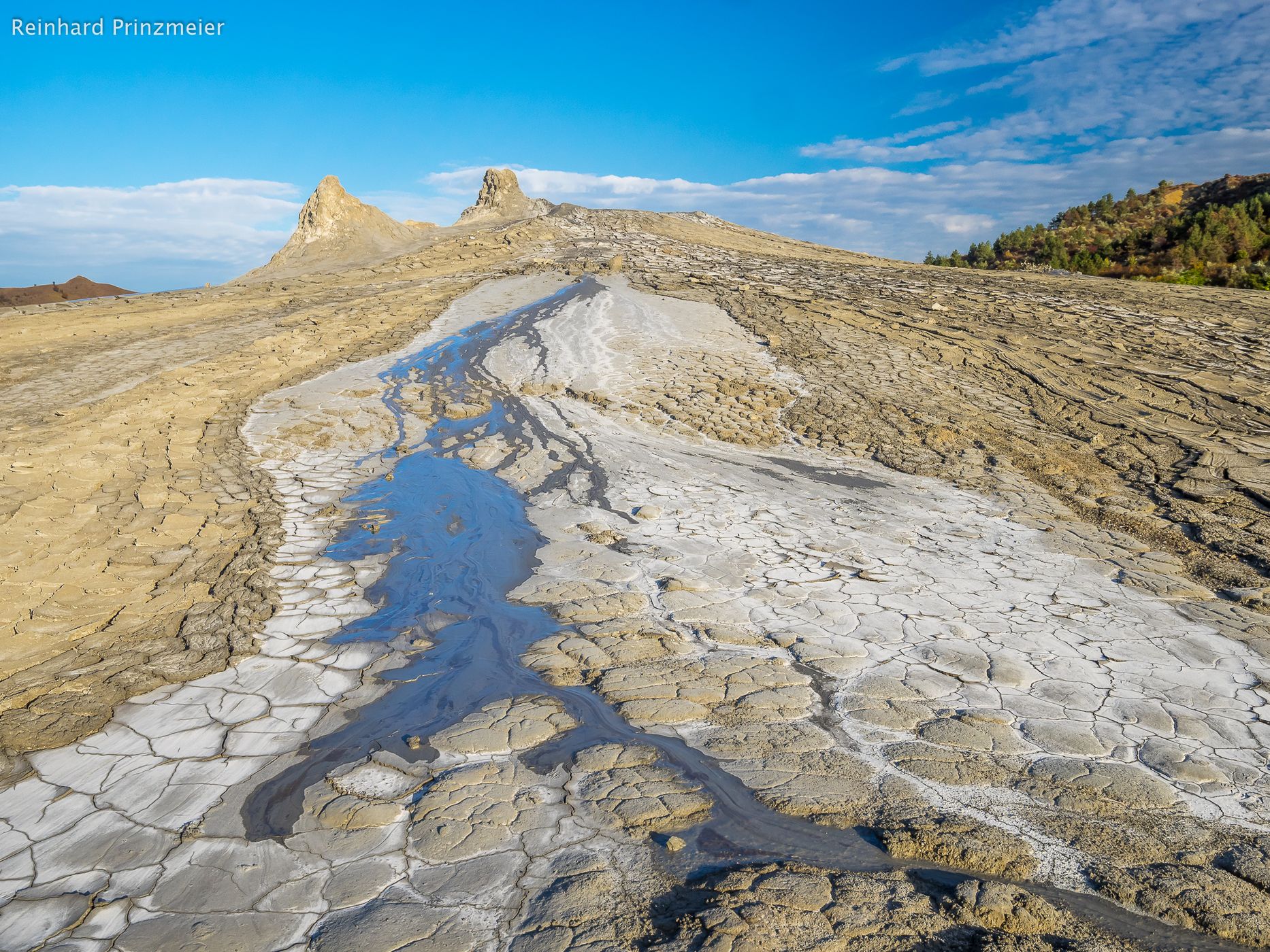 Mud volcanoes in Paclele Mari, Romania