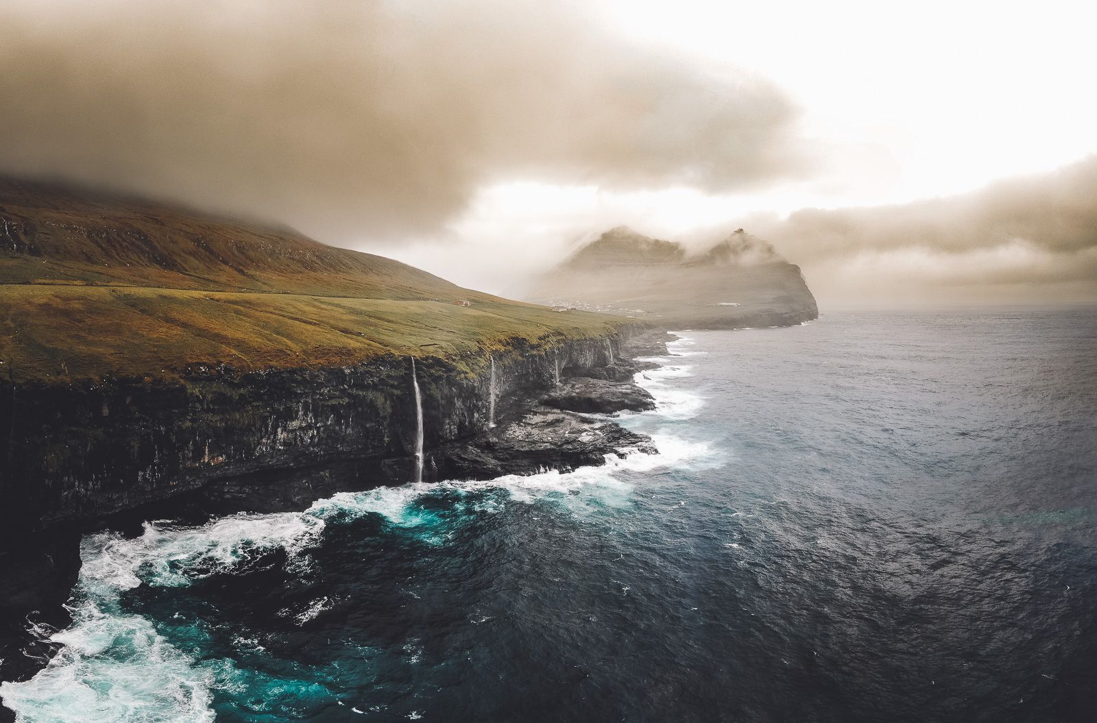 Ocean Road next to Malinsfjall, Faroe Islands