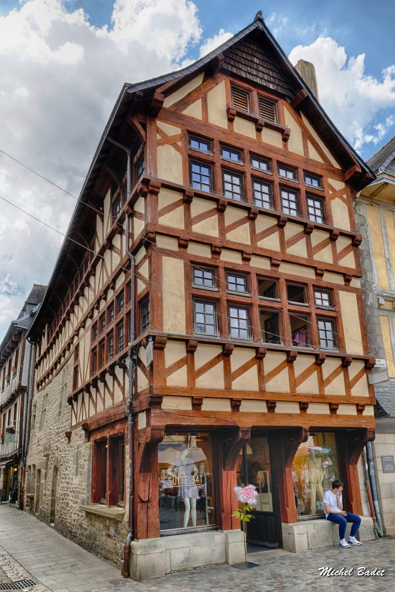 Old houses of Quimper, France