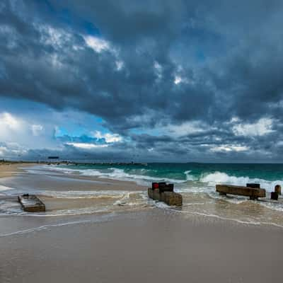 Old Jetty storm Jurien Bay, Western Australia, Australia