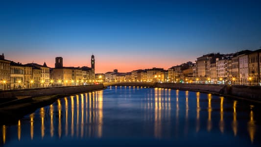 Pisa, Lungarno, Ponte di Mezzo