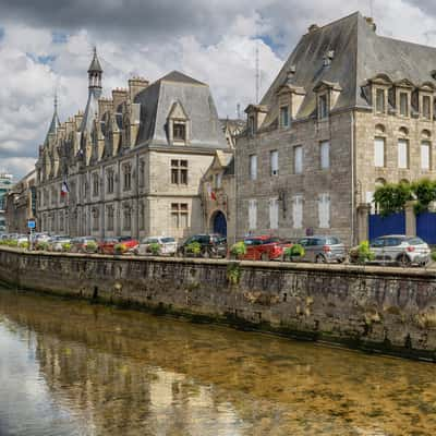 Quimper city center and Odet river, France