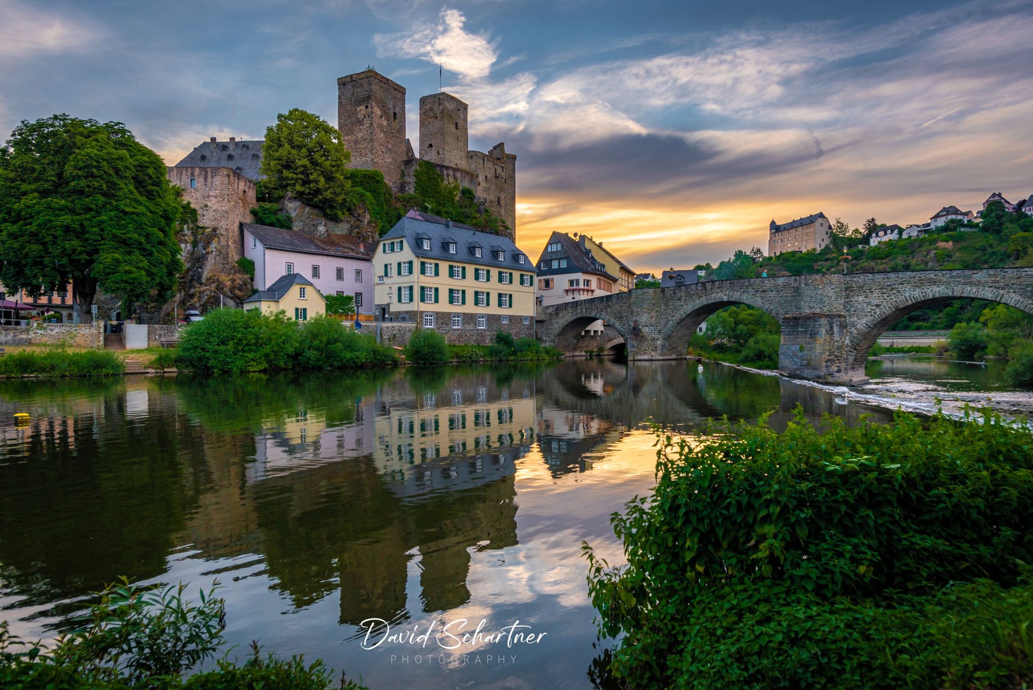 Runkel Castle above the Lahn, Germany