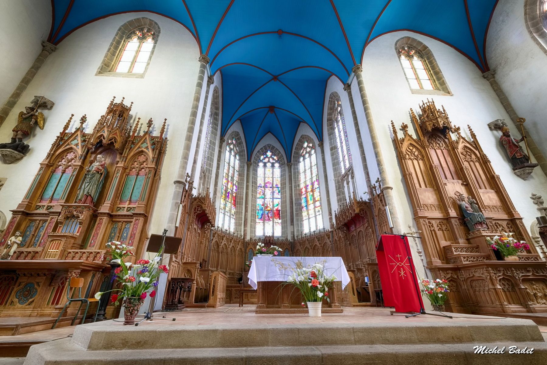 Saint-Julien and Notre-Dame church of Châteauneuf-du-Faou, France