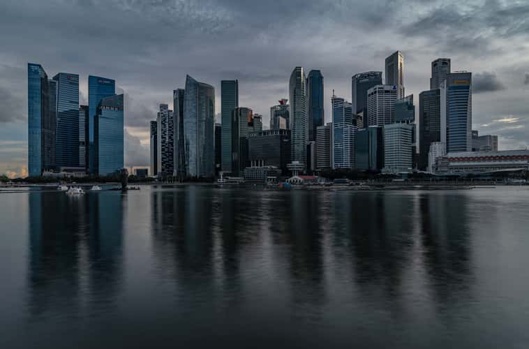 Singapore skyline view