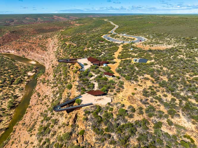 Skywalk Drone National Park Kalbarri, Western Australia