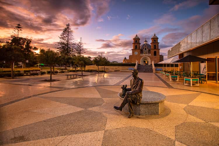 Statue Xavier Cathedral in Geraldton, Western Australia