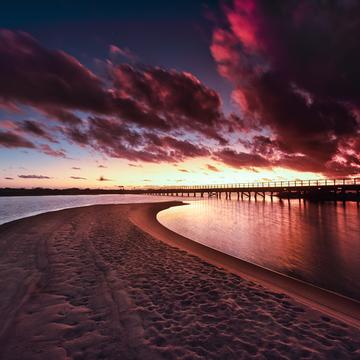 The Footbridge Sunset Carnarvon, Australia