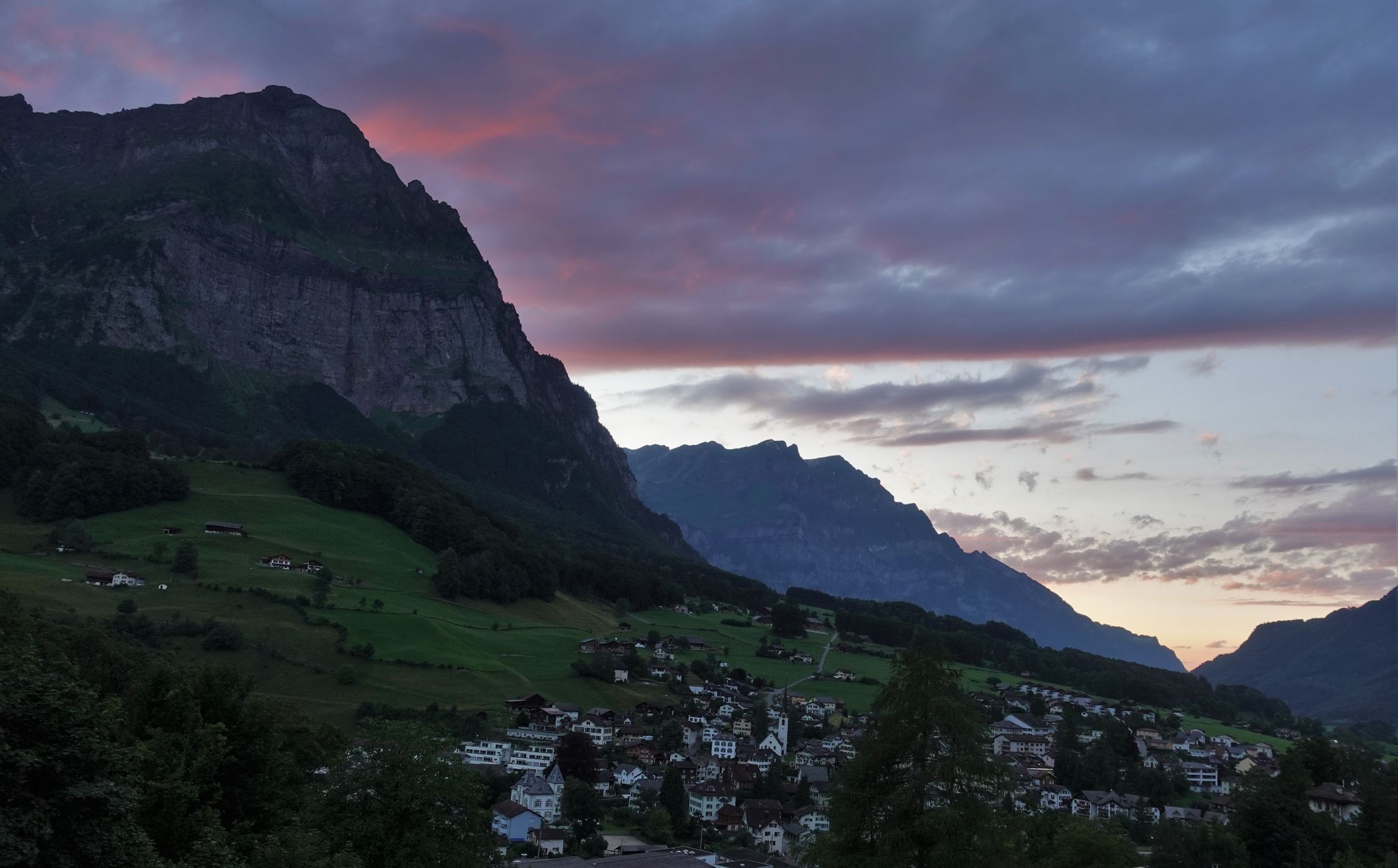 View on Mitlödi/GL, Switzerland
