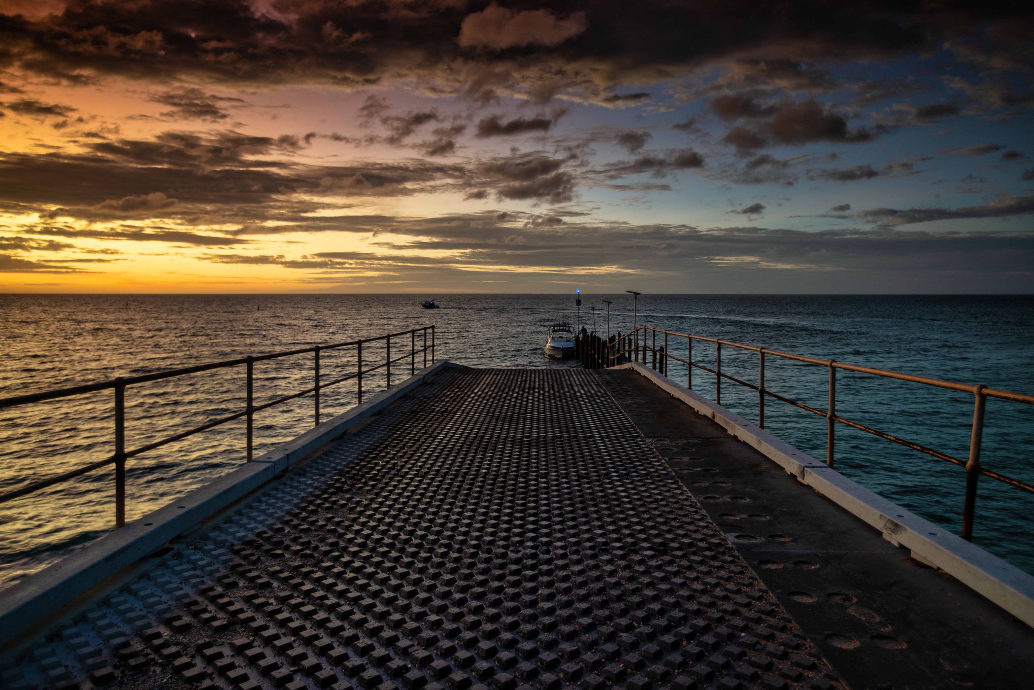 Above the jetty Bundegi Beach, Exmouth, Western Australia, Australia