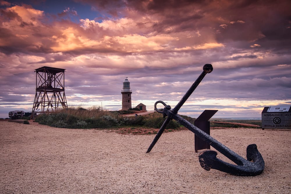 Anchor Vlamingh Head Lighthouse, Exmouth, WA, Australia