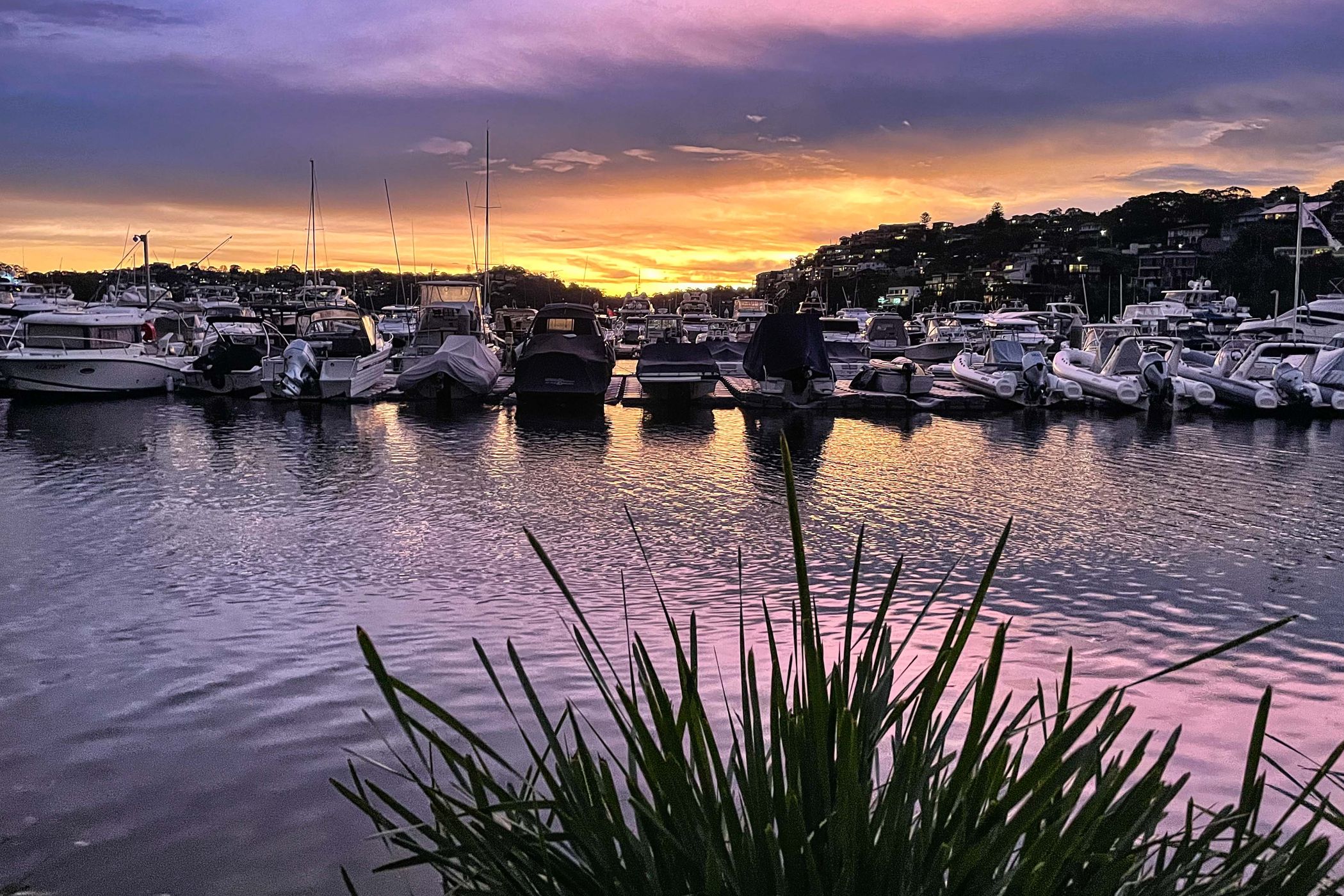 Boats sunset The Spit, Mosman, Sunset, Sydney, NSW, Australia