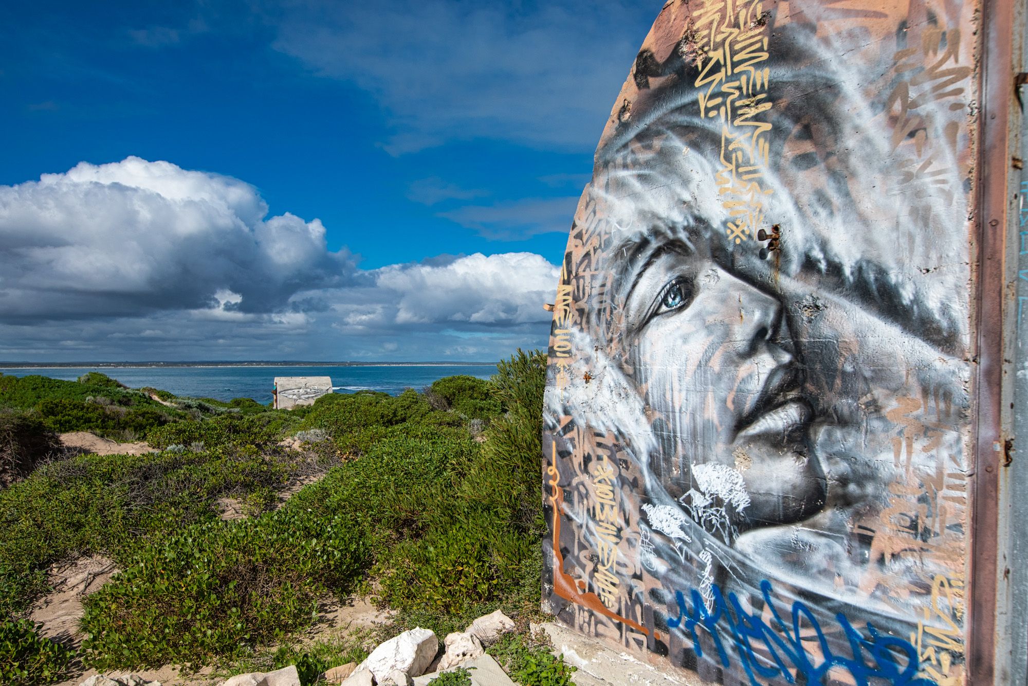 Bunker Graffiti  North Head, Jurien Bay, Western Australia, Australia