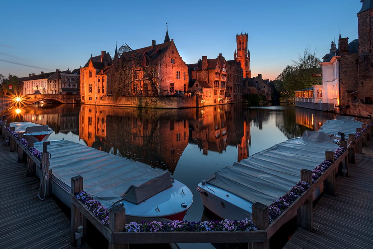 Typical view of Bruges, Belgium