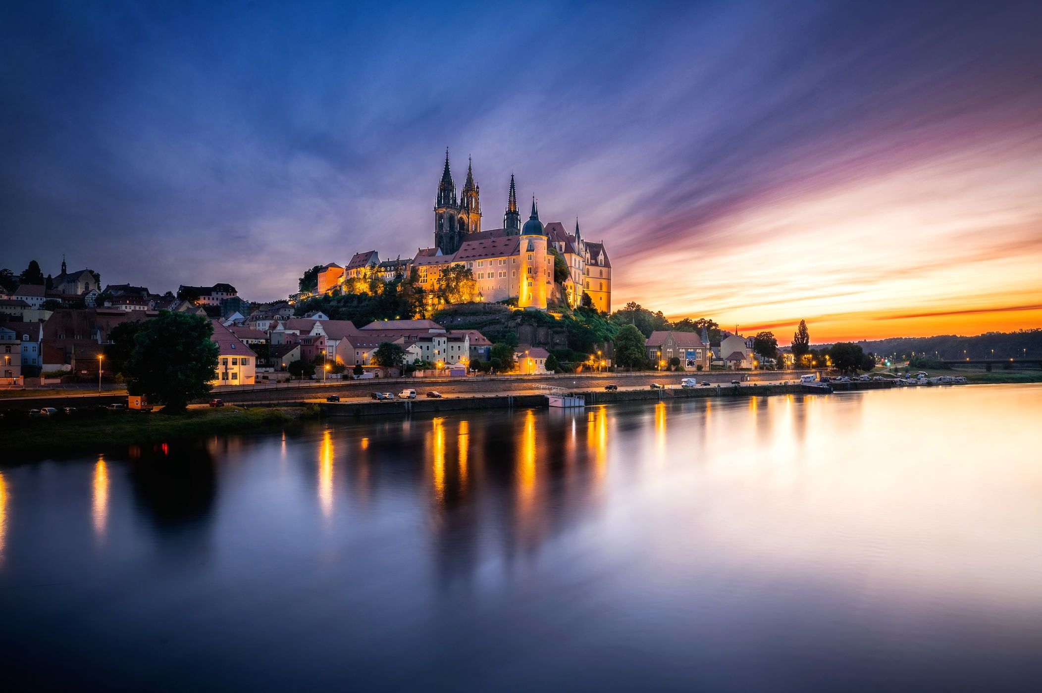 Dome from Elbe riverside, Meißen, Germany