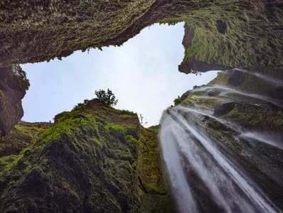 Gljufrafoss near Seljalandsfoss