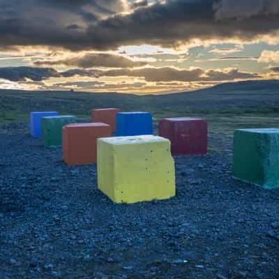 Heavier Mountain art sculpture, Iceland