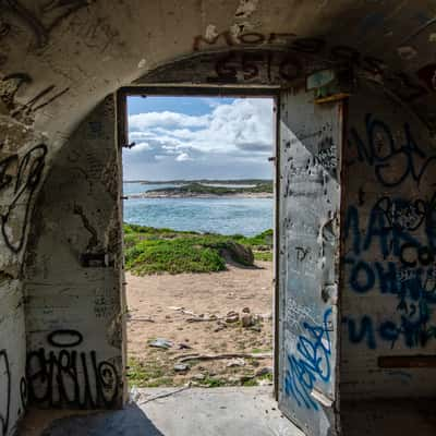 Inside the bunker North Head, Jurien Bay, Western Australia, Australia