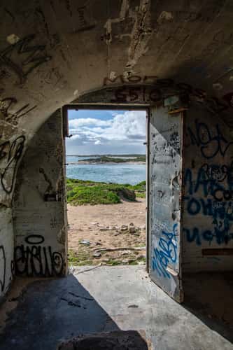 Inside the bunker North Head, Jurien Bay, Western Australia