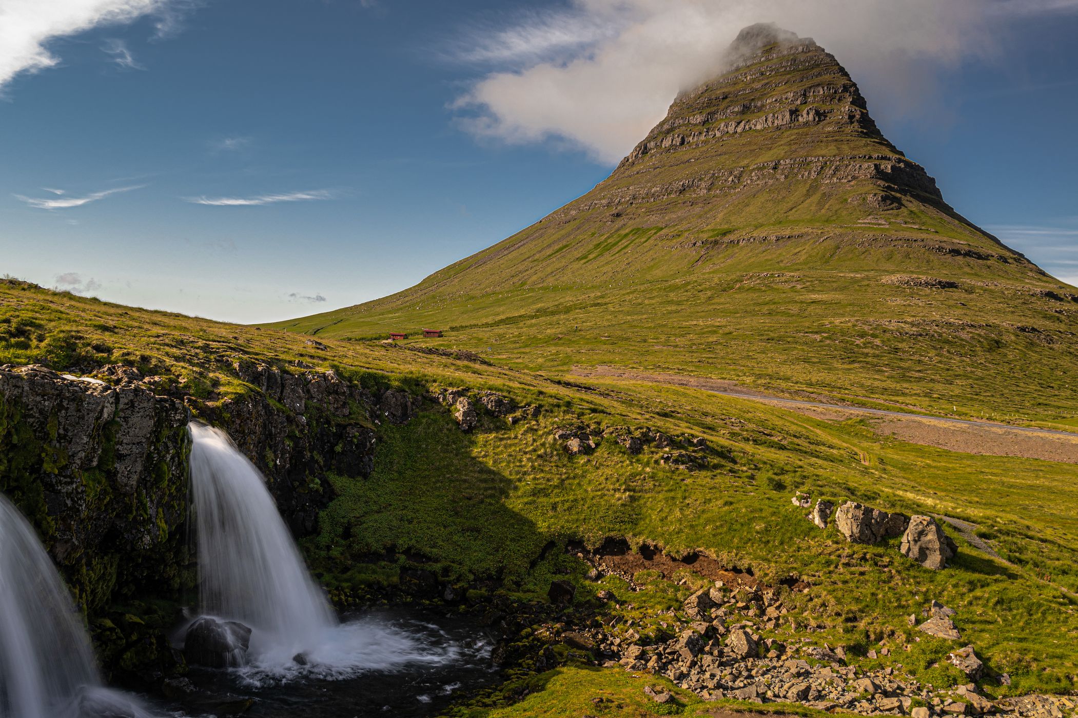 Kirkjufell Waterfall with Kirkjufell, Iceland