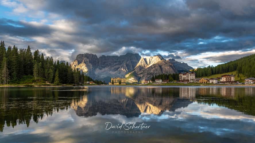 Hotel at Lake Misurina, Dolomites