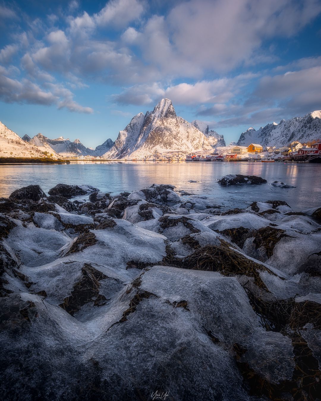 View of Reine from the waterfront, Lofoten, Norway
