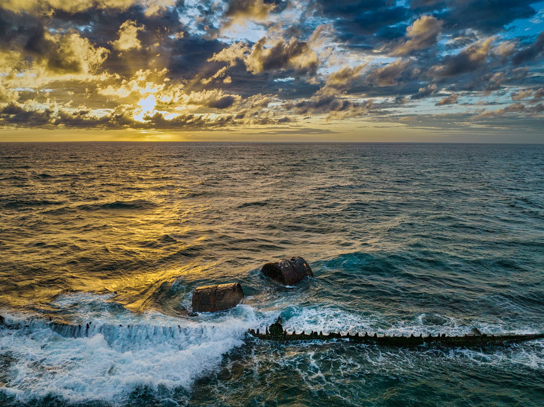 Mildura Wreck sunrise Exmouth, Western Australia, Australia