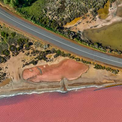 Pink Lake crossroads  Gregory, Western Australia, Australia