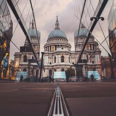 Reflection of St Paul's Cathedral, London, United Kingdom