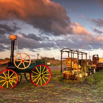 Steam Tractor, I mile Jetty, Babble Island, Carnarvon, WA, Australia