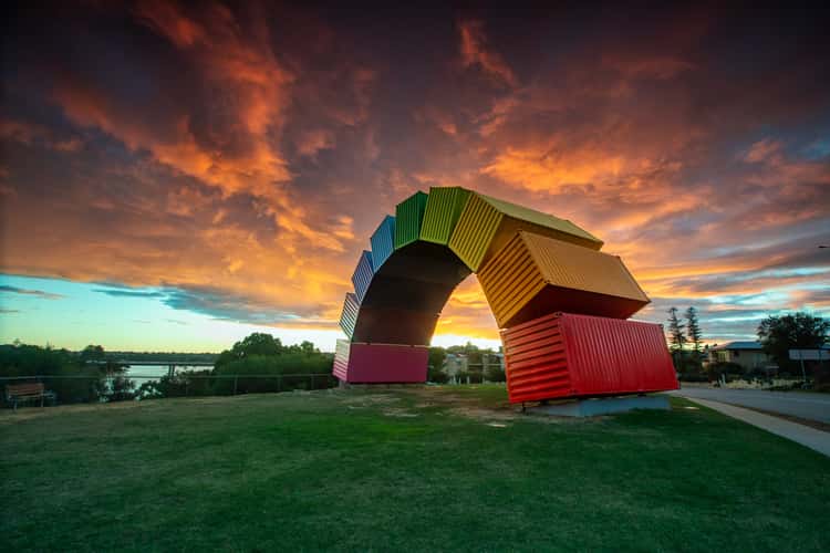 Coloured containers, Fremantle, Western Australia