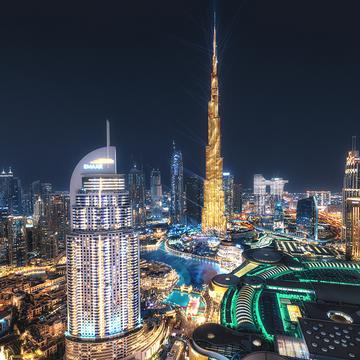 view from above dubai downtown, United Arab Emirates