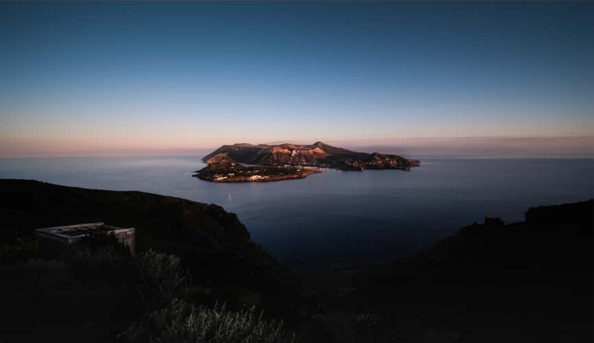 View from Lipari to Vulcano-Island