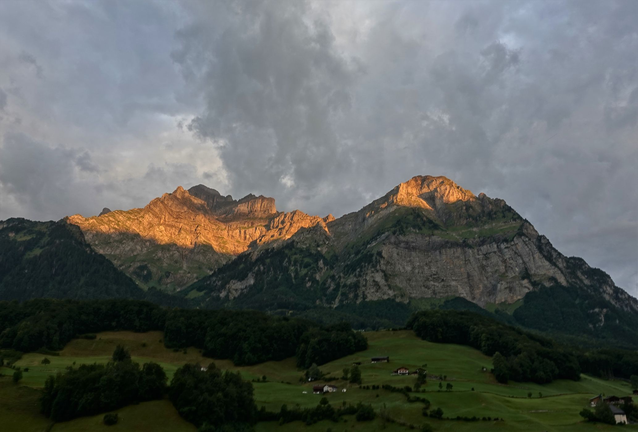 View on Mitlödi/GL, Switzerland