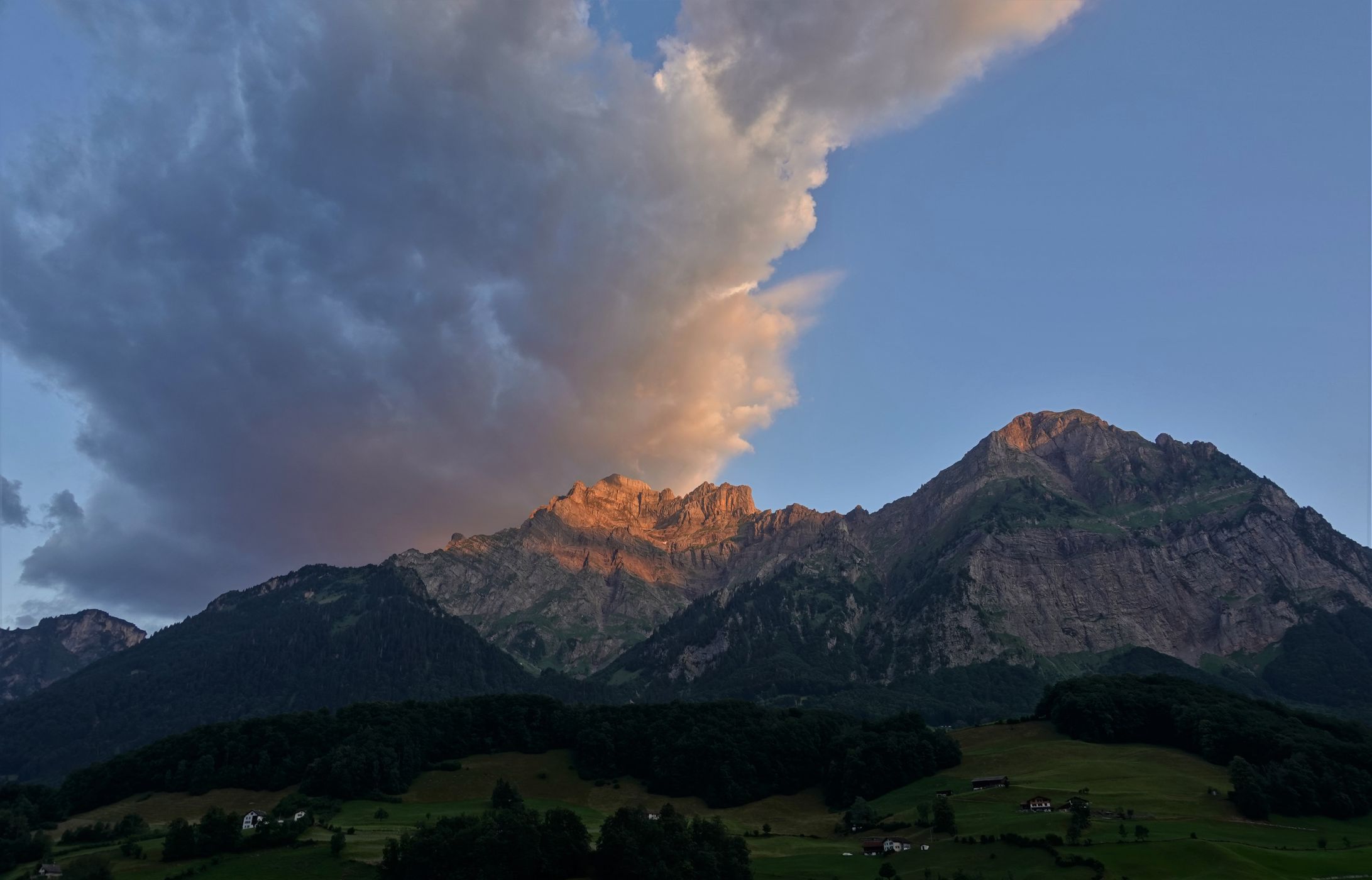 View on Mitlödi/GL, Switzerland