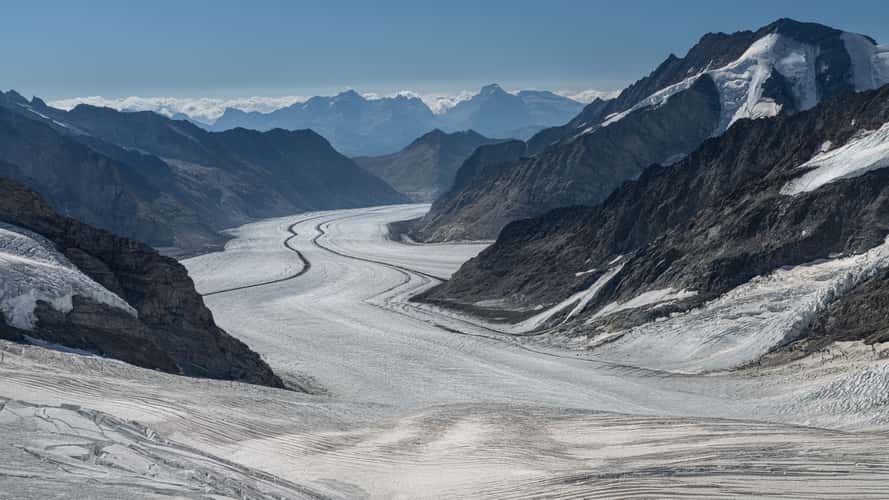 Aletch glacier from jungfrau station