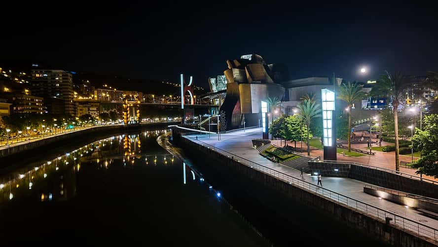 Bridge overlooking the Guggenheim museum in Bilbao