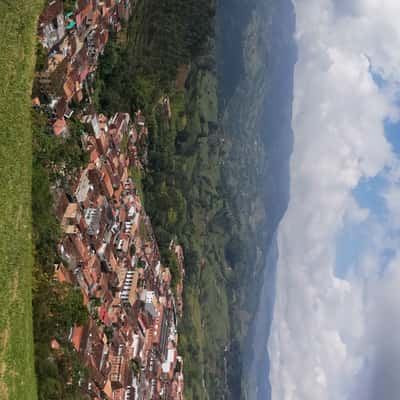 Cerro cristo redentor, town view, Colombia