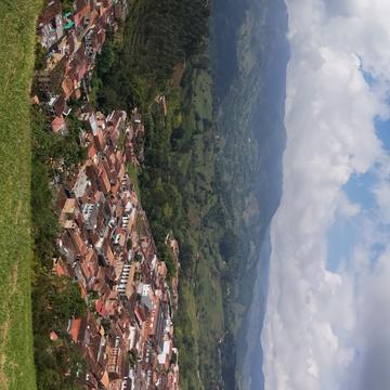Cerro cristo redentor, town view, Colombia