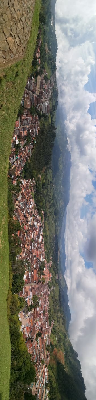 Cerro cristo redentor, town view, Colombia