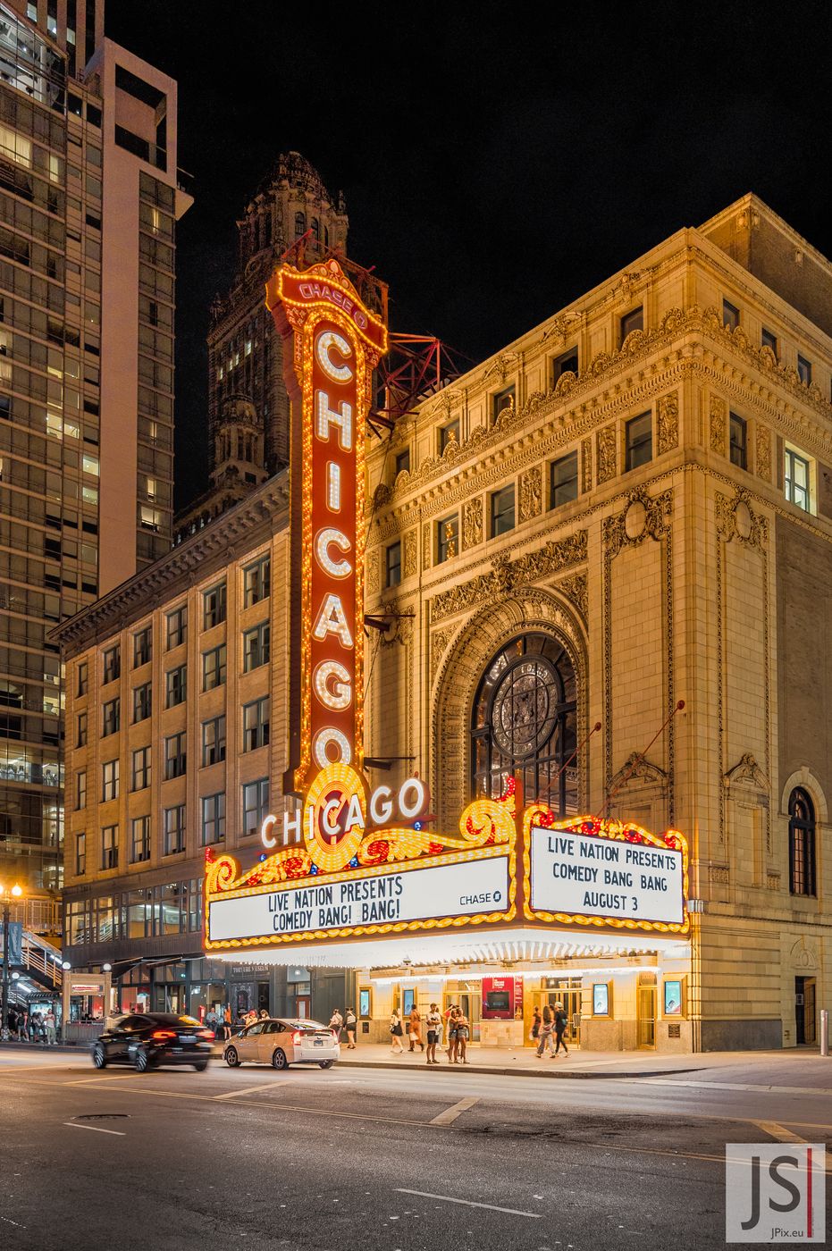 Iconic Chicago Theater on State Street, USA