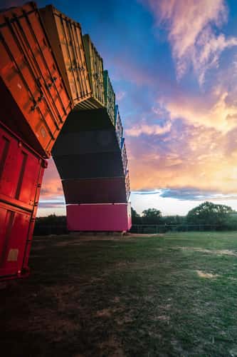 Coloured containers, Fremantle, Western Australia