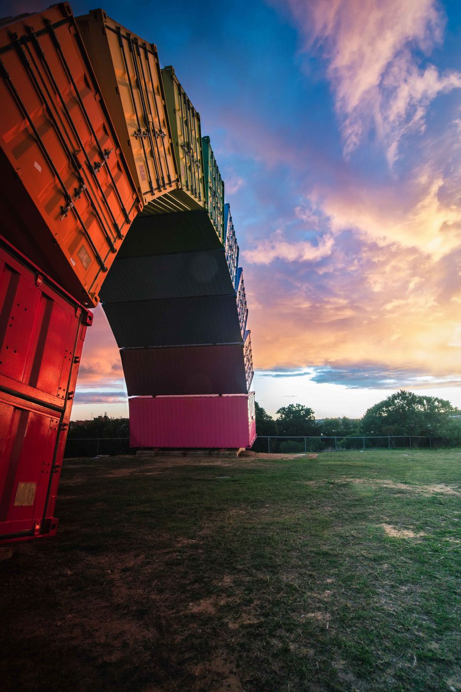 Coloured containers, Fremantle, Western Australia, Australia