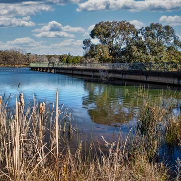 Dam wall, Lake Canabolas, New South Wales, Australia