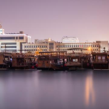 Doha Harbour and Al Fanar Mosque, Qatar