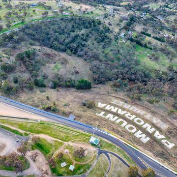 Drone Mount Panorama raceway , Bathurst, New South Wales, Australia