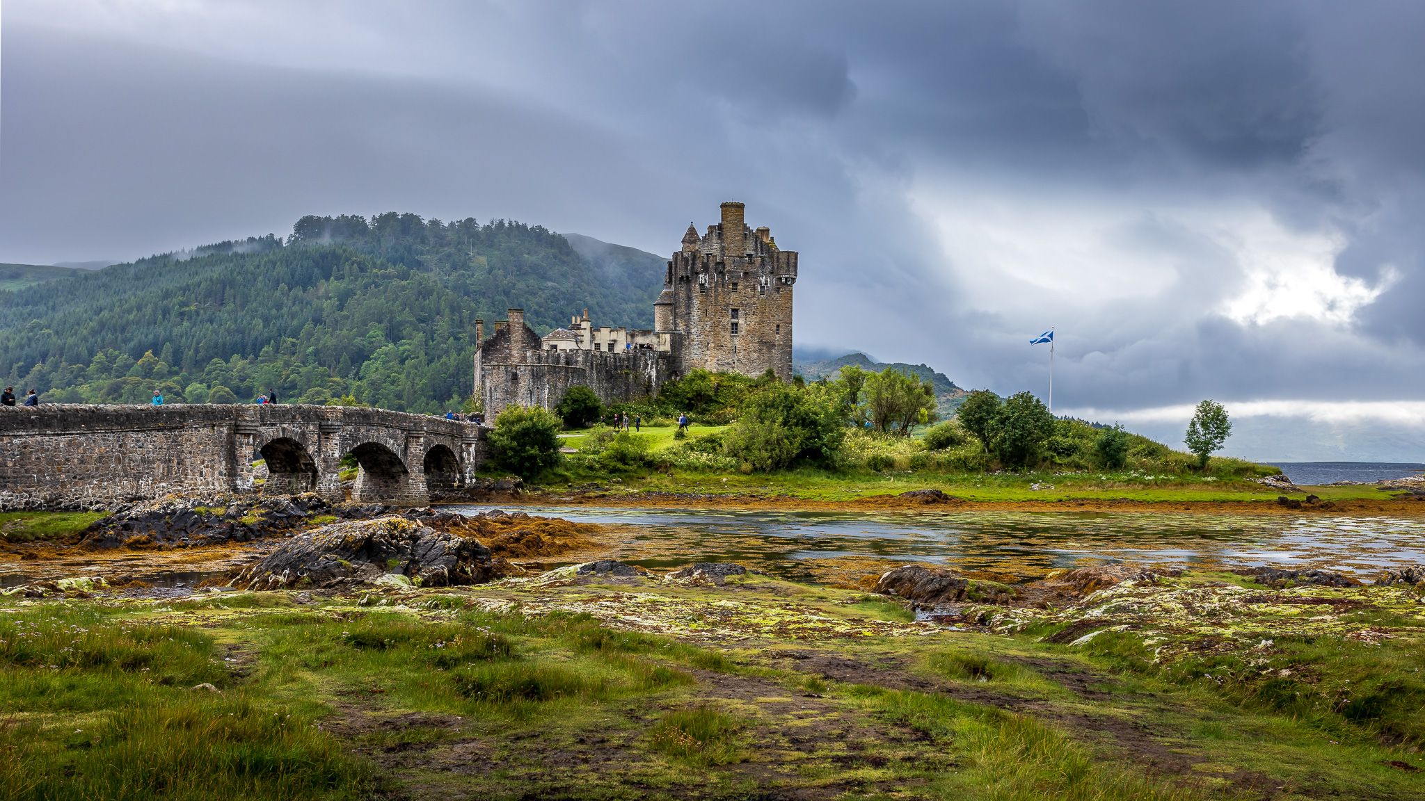Side view II of Eilean Donan Castle, Scotland, United Kingdom