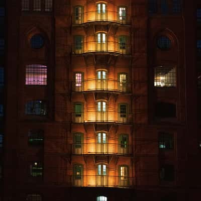 Facade at Speicherstadt, Hamburg, Germany